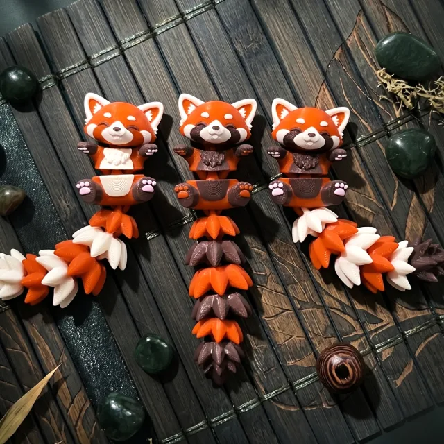 Fluffy Tail Cute Flexi Baby Red Panda