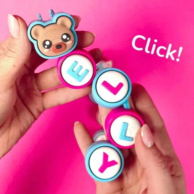 Customizable Alphabet Clicker & Keychain